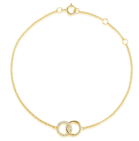 Micro Set Double Circle Diamond Bracelet