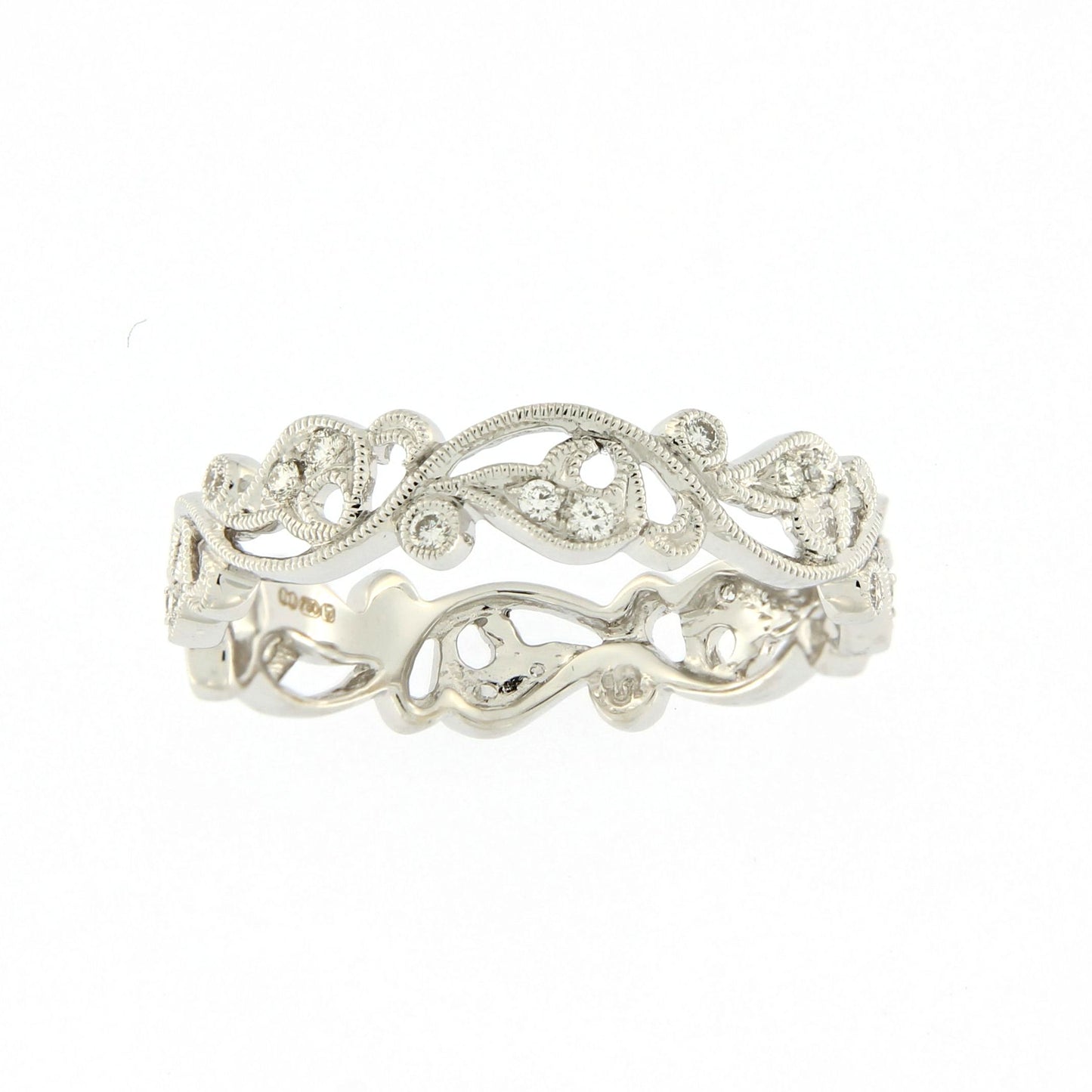 Ungar & Ungar Round Brilliant Cut Diamond Broderie Ring