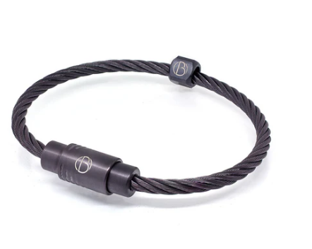 Bailey Anthracite Cable Stainless Steel Bracelet