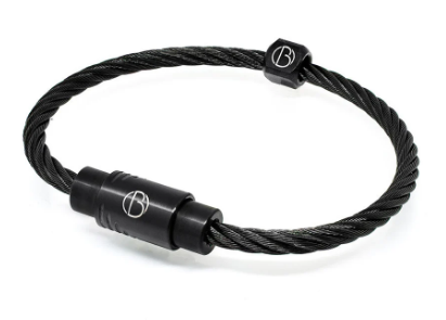 Bailey Black DLC Cable Stainless Steel Bracelet