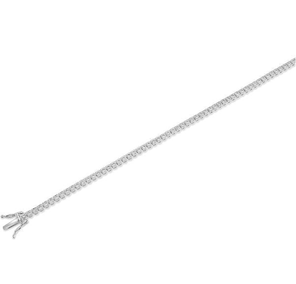 Square Setting Diamond Tennis Bracelet