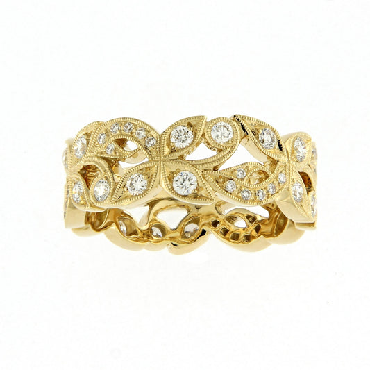 Ungar & Ungar Round Brilliant Cut Diamond Butterfly Ring