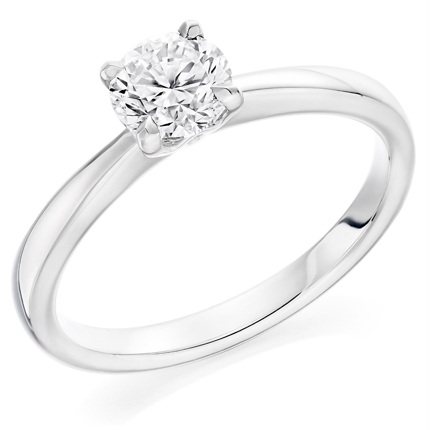 Four Claw Round Brilliant Solitaire