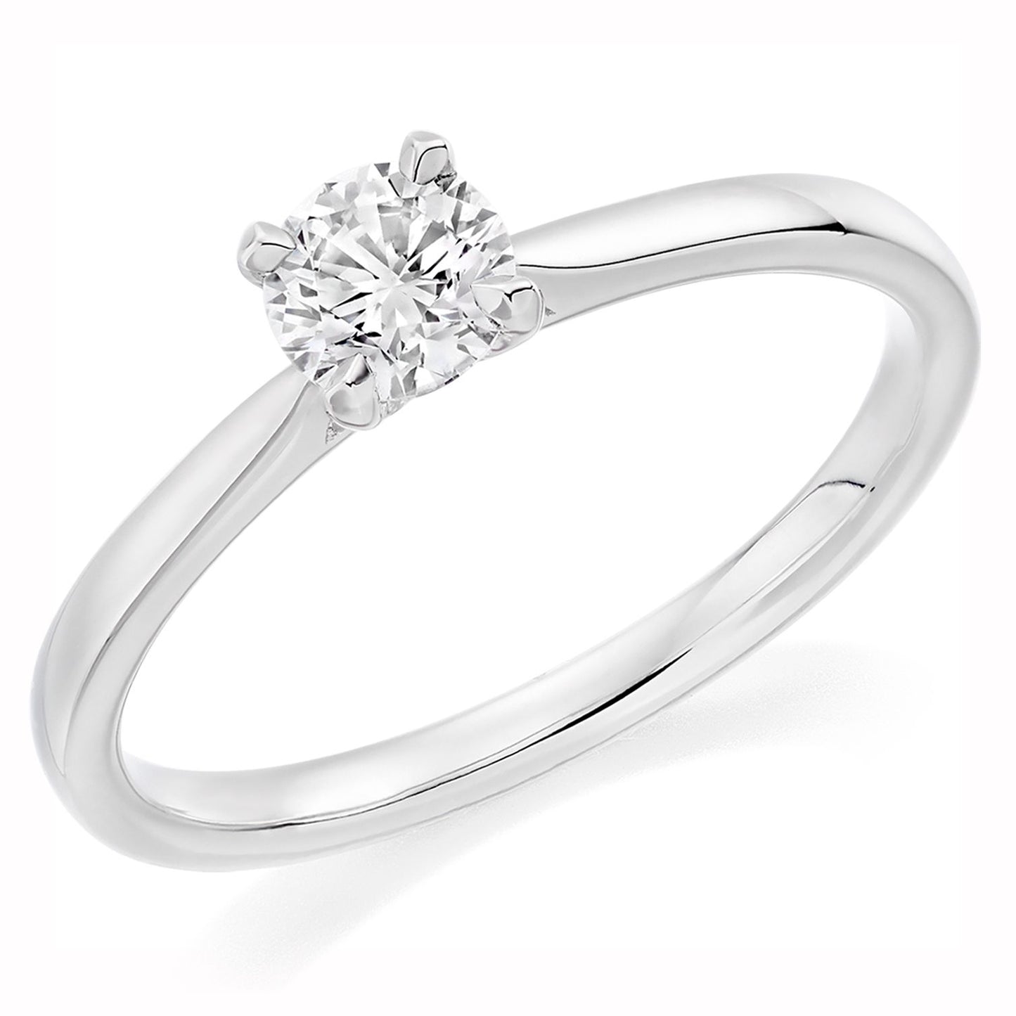 Four Claw Round Brilliant Solitaire