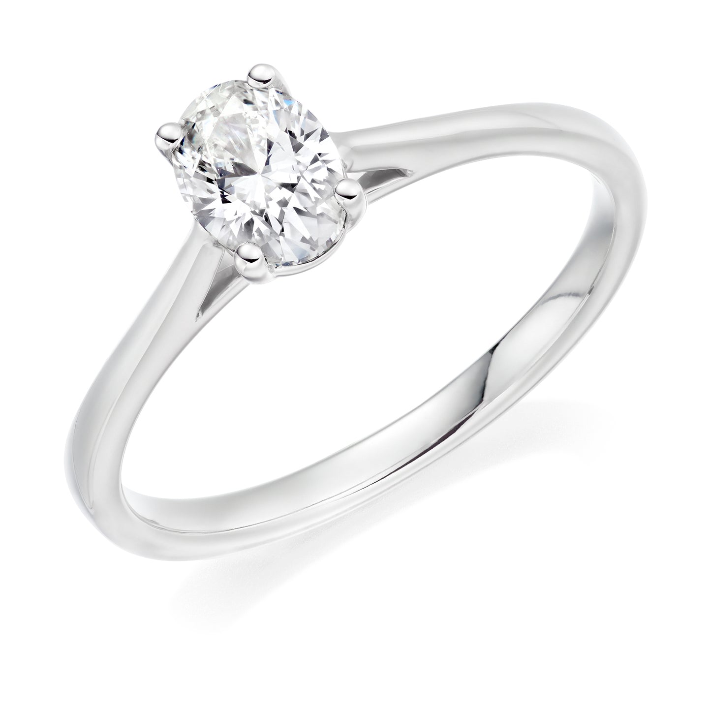 Claw Set Oval Cut Solitaire Ring