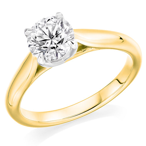 Four Claw Set Round Brilliant Cut Lab Grown Diamond Solitaire Ring