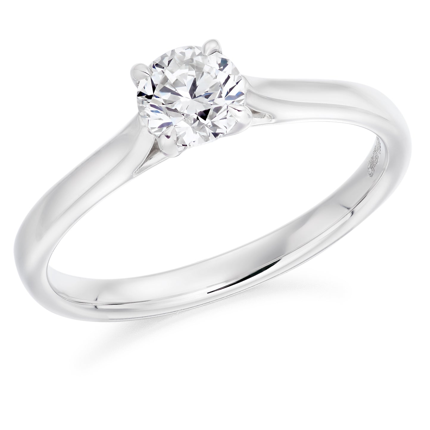 Claw Set Round Brilliant Cut Solitaire Ring