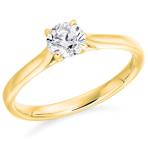 Claw Set Round Brilliant Cut Solitaire Ring