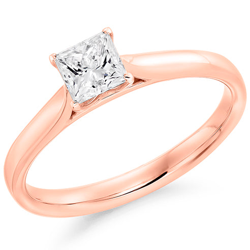Claw Set Princes Cut Solitaire Ring