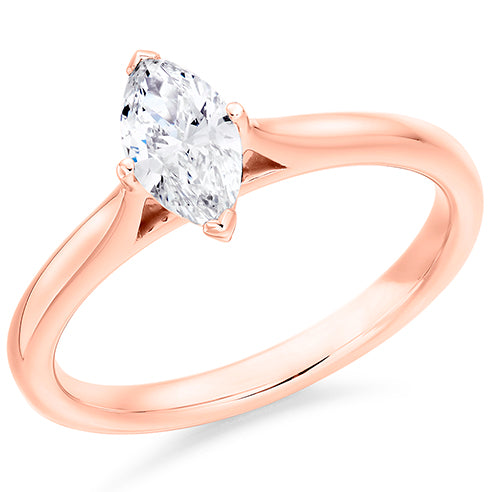 Claw Set Marquise Cut Solitaire Ring