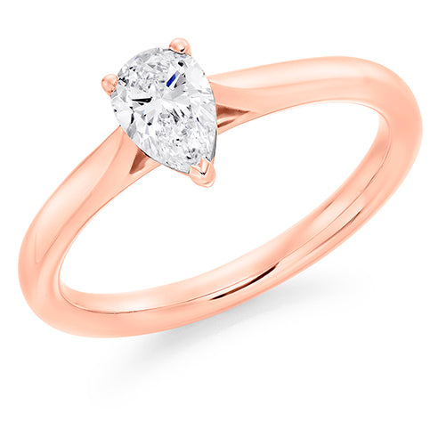 Claw Set Pear Cut Solitaire Ring