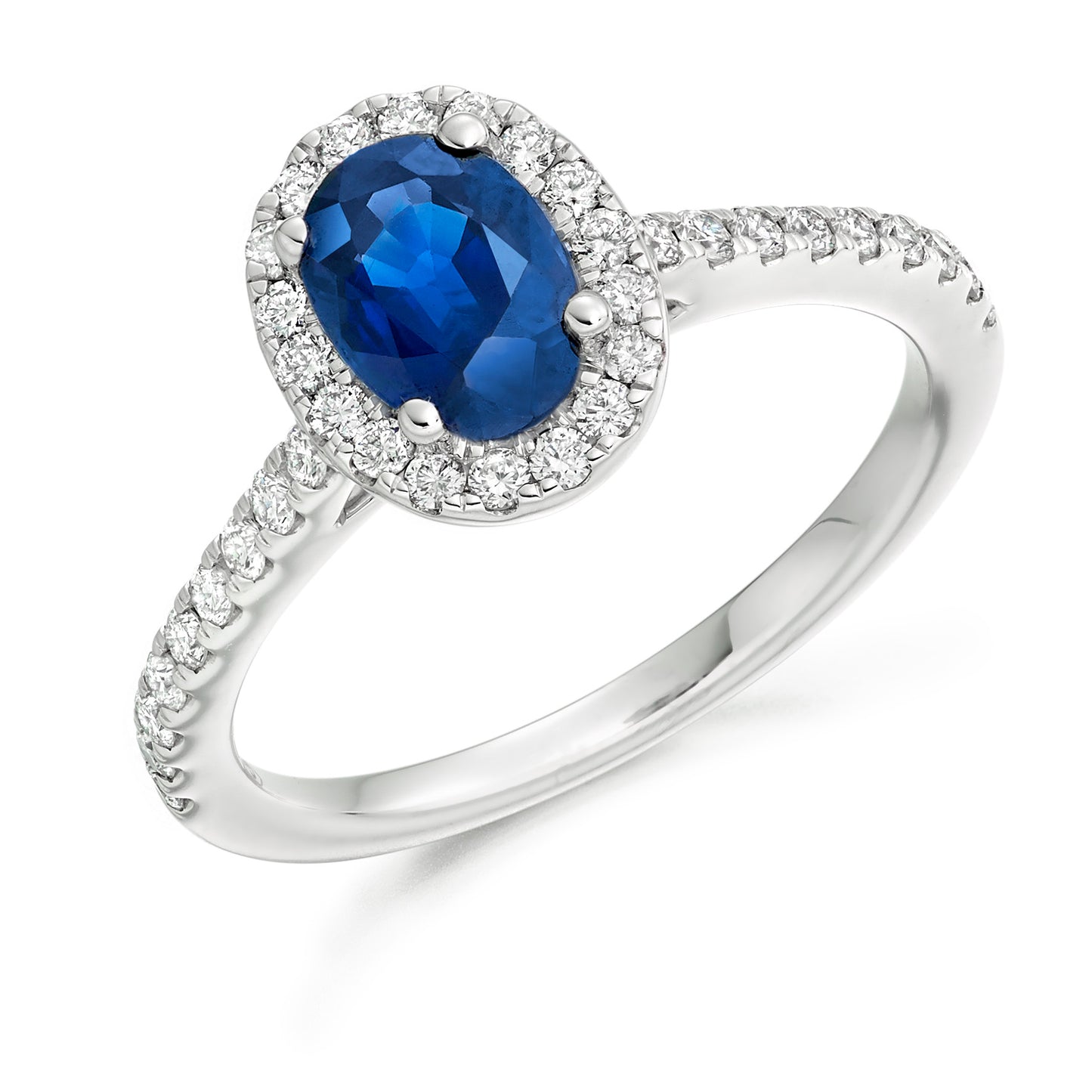 Oval Cut Sapphire Cluster Ring