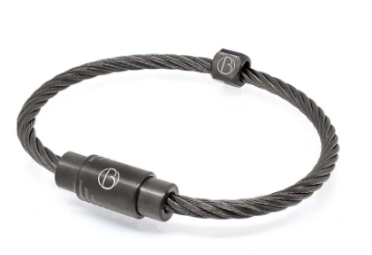 Bailey Graphite Cable Stainless Steel Bracelet