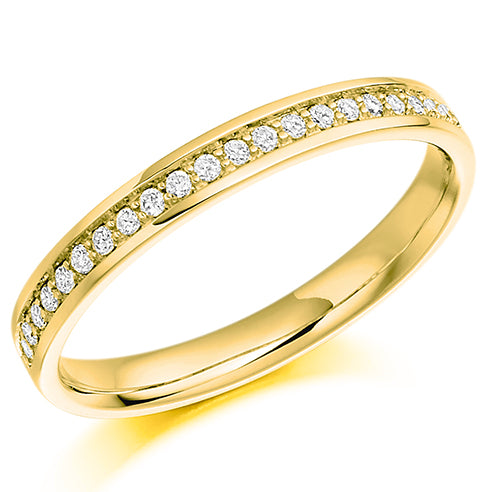 Round Brilliant Cut Grain Set Half Eternity Ring
