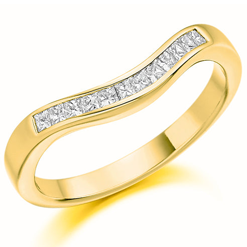 Princess Cut Channel Set Shaped Eternity Ring