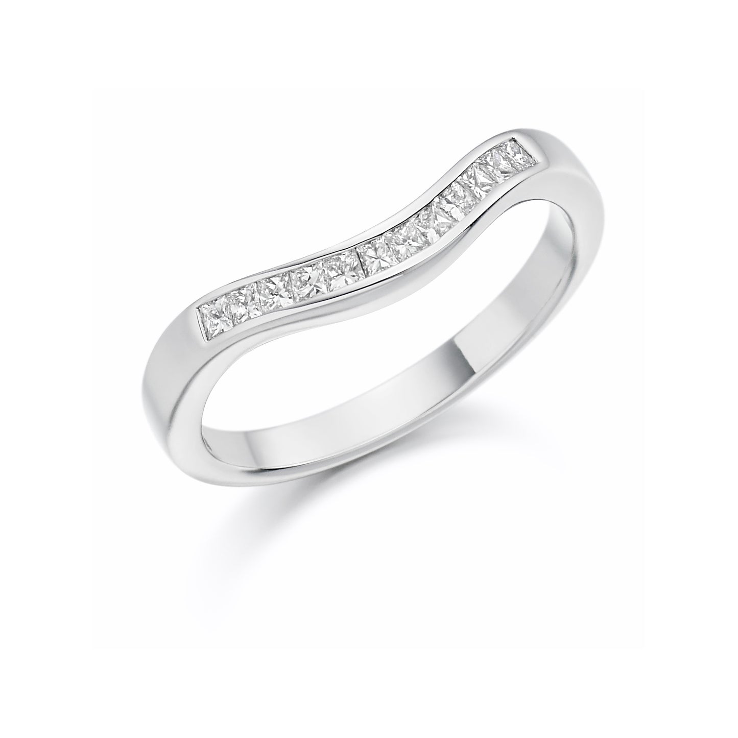 Princess Cut Channel Set Shaped Eternity Ring