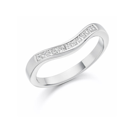 Princess Cut Channel Set Shaped Eternity Ring