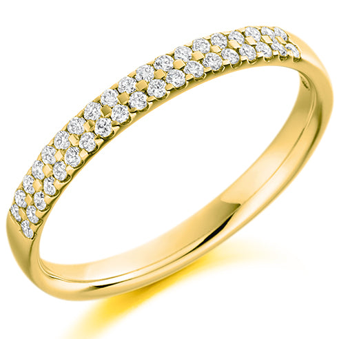 Round Brilliant Cut Micro-claw Set Shaped Eternity Ring