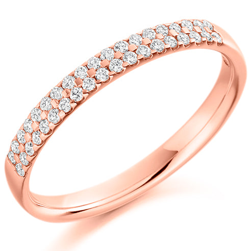 Round Brilliant Cut Micro-claw Set Shaped Eternity Ring