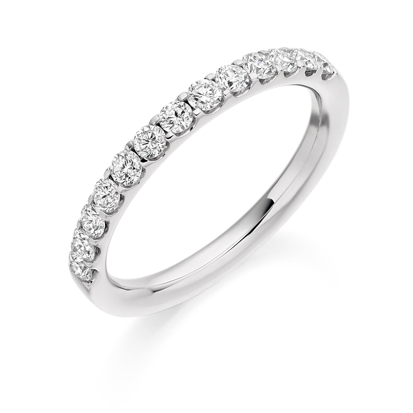 Round Brilliant Cut Diamond Micro-claw Set Eternity Ring