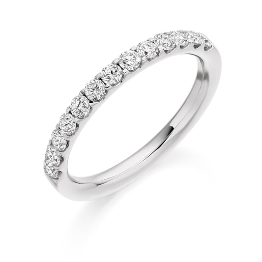 Round Brilliant Cut Diamond Micro-claw Set Eternity Ring