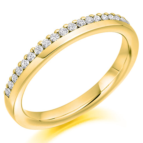 Round Brilliant Cut Offset Micro-claw Set Shaped Eternity Ring