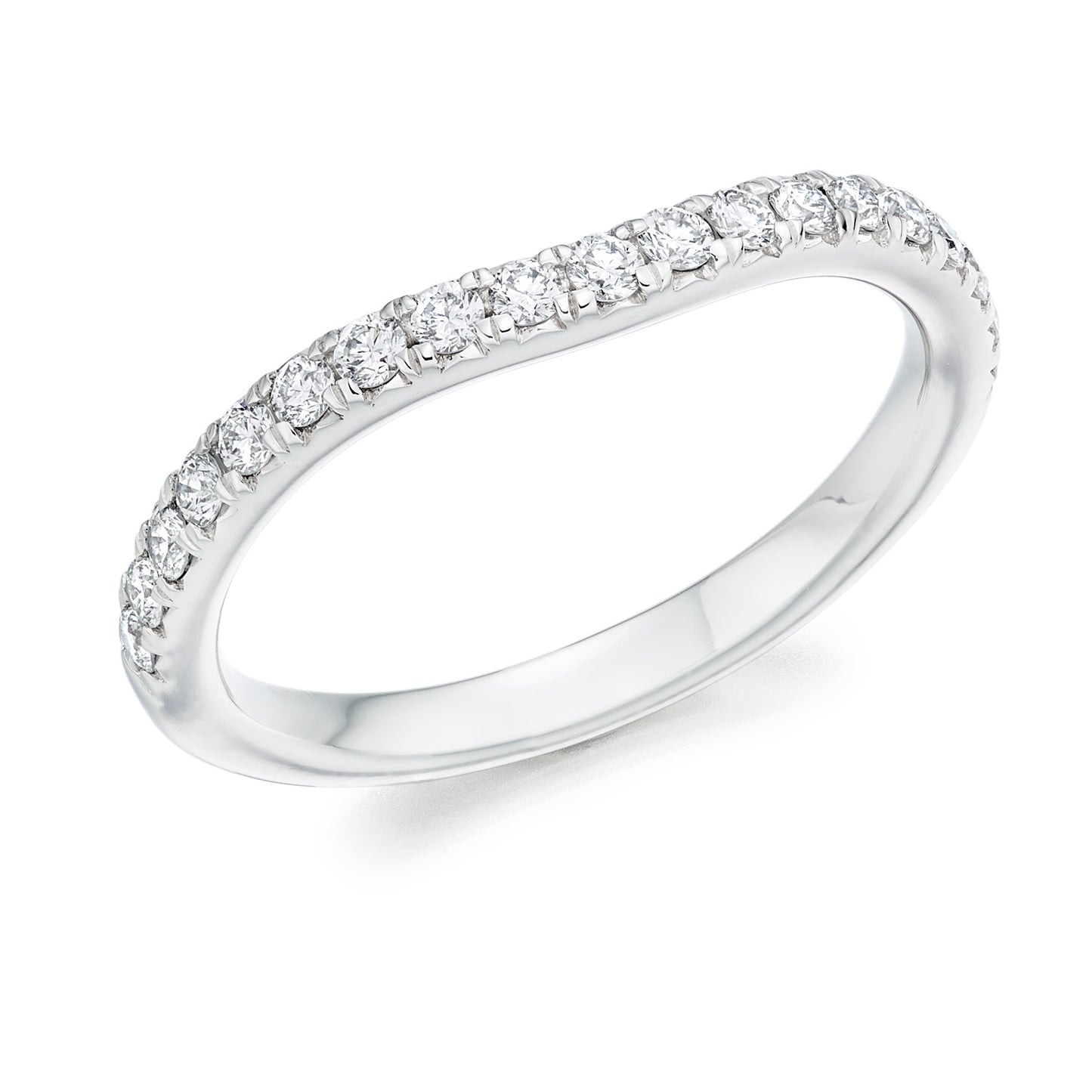 Round Brilliant Cut Micro-claw Set Shaped Eternity Ring