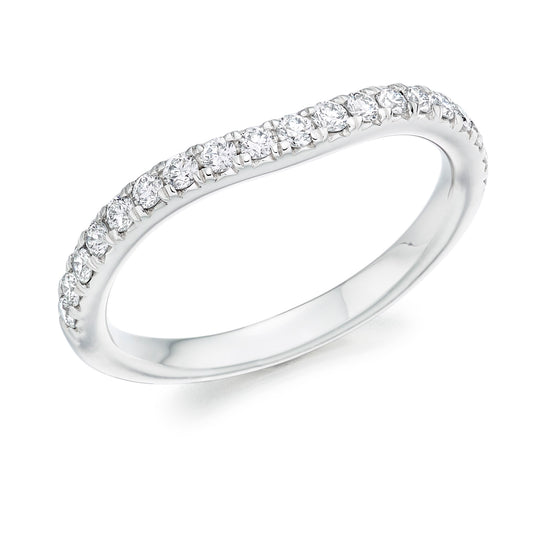 Round Brilliant Cut Micro-claw Set Shaped Eternity Ring