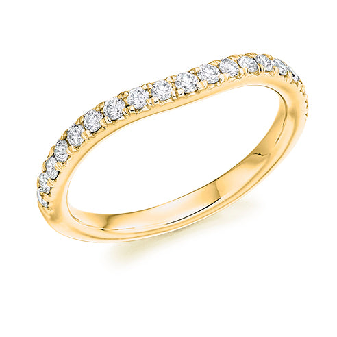 Round Brilliant Cut Micro-claw Set Shaped Eternity Ring