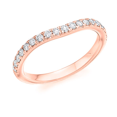 Round Brilliant Cut Micro-claw Set Shaped Eternity Ring