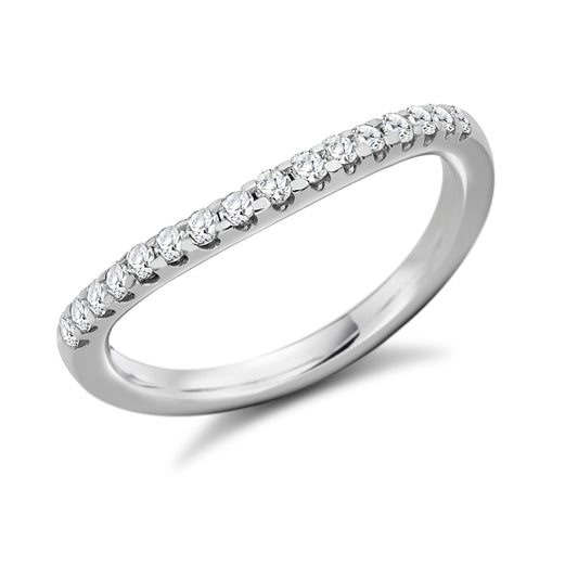 Round Brilliant Cut Micro-claw Set Shaped Eternity Ring
