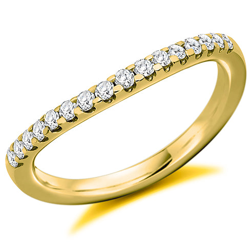 Round Brilliant Cut Micro-claw Set Shaped Eternity Ring