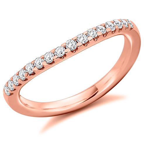 Round Brilliant Cut Micro-claw Set Shaped Eternity Ring