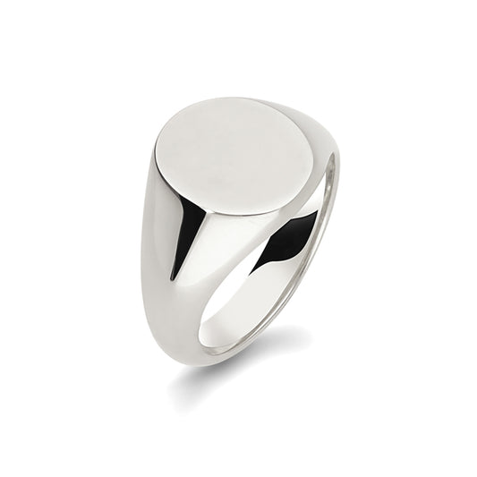 Gents Plain Oval Signet Ring