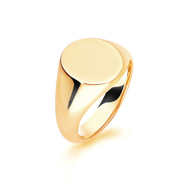 Gents Plain Oval Signet Ring