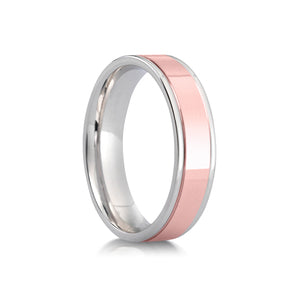 Two Tone Flat Court Ring