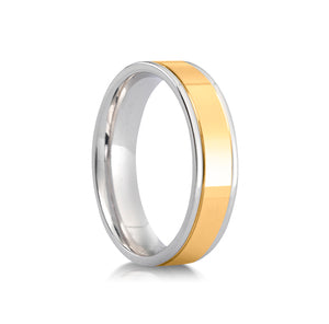 Two Tone Flat Court Ring