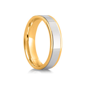 Two Tone Flat Court Ring