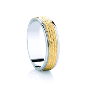 Two Tone Flat Court Ring