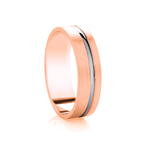 Two Tone Flat Court Ring