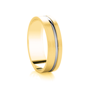 Two Tone Flat Court Ring