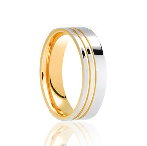 Two Tone Flat Court Ring