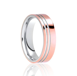 Two Tone Flat Court Ring