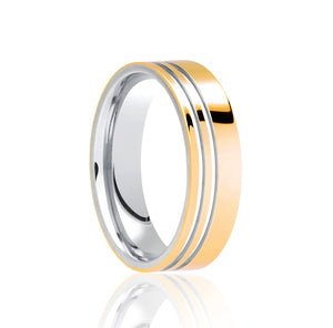 Two Tone Flat Court Ring