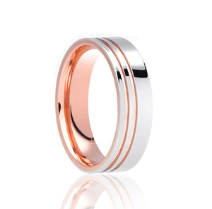 Two Tone Flat Court Ring