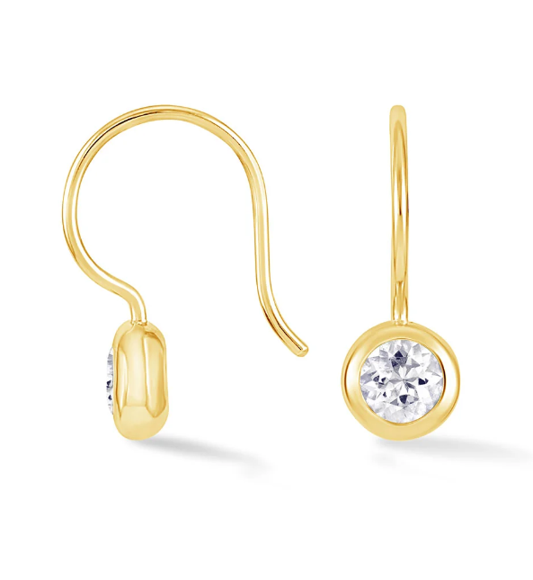 Dower & Hall White Sapphire Dewdrop Earrings