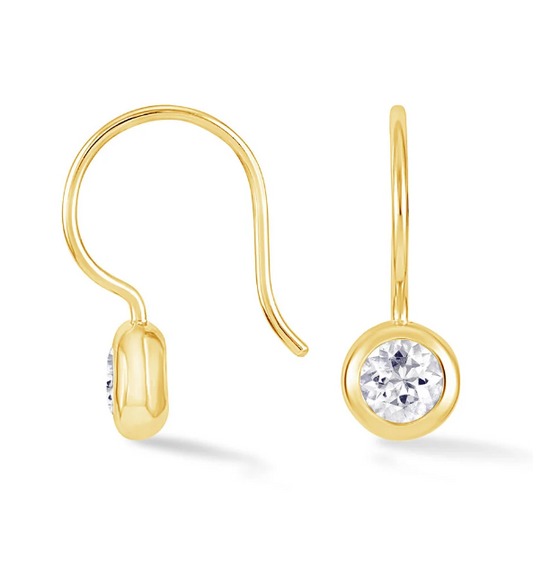 Dower & Hall White Sapphire Dewdrop Earrings