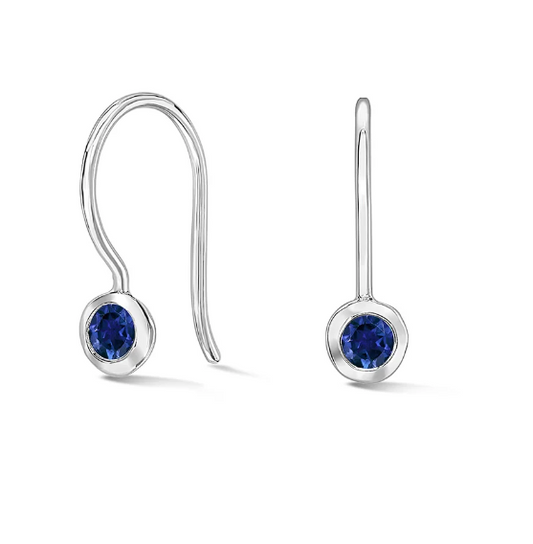 Dower & Hall Blue Sapphire Dewdrop Earrings