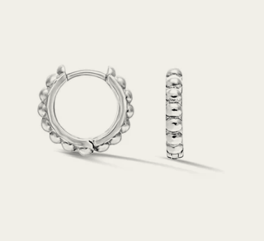 Dower & Hall Small Dotty Huggie Hoops