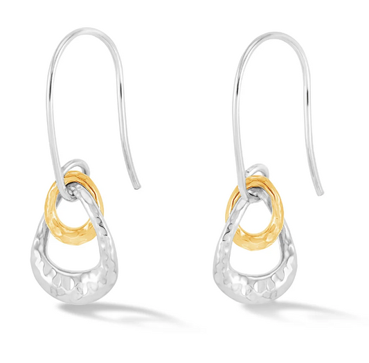Dower & Hall Waterfall Entwined Double Oval Drop Earrings
